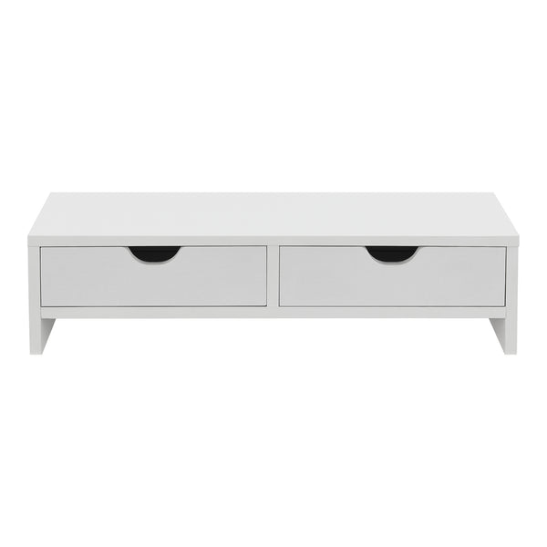 Monitorständer Mänttä mit 2 Schubladen 50x18x13cm in versch. Farben [en.casa]