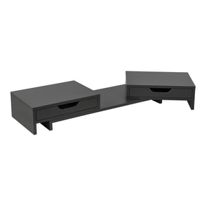 Monitorständer Marttila mit 2 Schubladen 60x22x11cm in versch. Farben [en.casa]