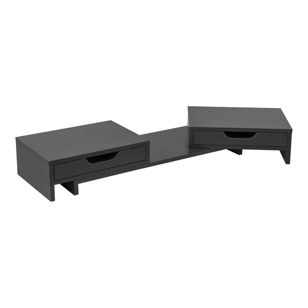 Monitorständer Marttila mit 2 Schubladen 60x22x11cm in versch. Farben [en.casa]