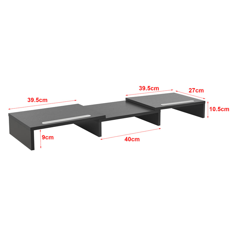 Maßskizze Monitorständer Vilppula 79x27x10,5cm in versch. Farben [en.casa]