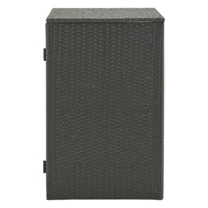 Mülltonnen Verkleidung Widnau für 1/2 Mülltonnen Polyrattan Dunkelgrau [en.casa]