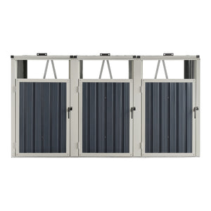 Mülltonnenbox Tarbek für 1/2/3/4 Tonnen Stahl verzinkt Anthrazit in versch. Größen [en.casa]