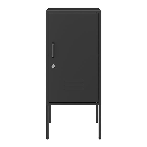Nachtschrank Hausjärvi 82x35x35 cm Türgriff links Stahl [en.casa]
