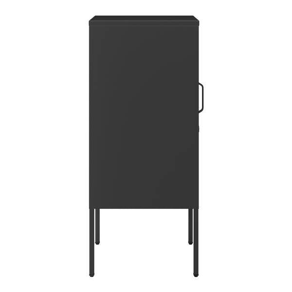 Nachtschrank Hausjärvi 82x35x35 cm Türgriff links Stahl [en.casa]