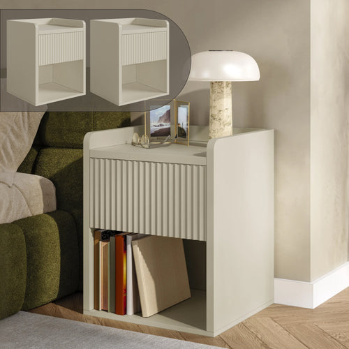 Nachttisch Nand 1 Schublade 1 unteres Fach [en.casa]