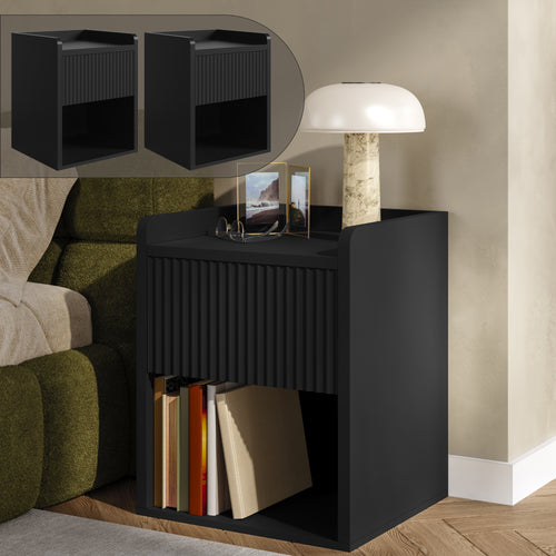 Nachttisch Nand 1 Schublade 1 unteres Fach [en.casa]