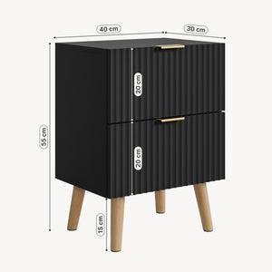 Nachttisch Nand 2 Schubladen [en.casa]