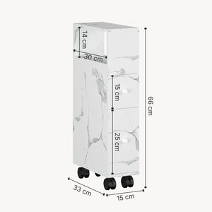 Nischenschrank auf Rollen Broreynna 66x15x33 cm [en.casa]