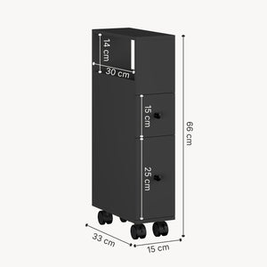 Nischenschrank auf Rollen Broreynna 66x15x33 cm [en.casa]