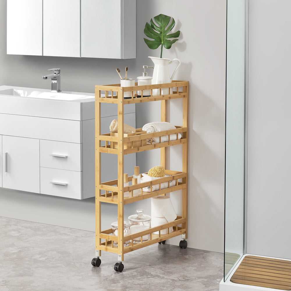 Rollwagen Pyhäjoki 96 x 60 x 18 cm Natur [en.casa] - premiumXL