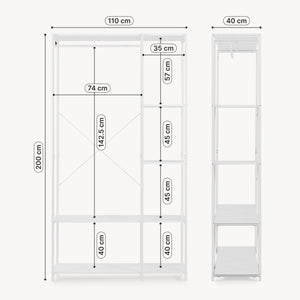 Offener Kleiderschrank Verdfjorg [en.casa]
