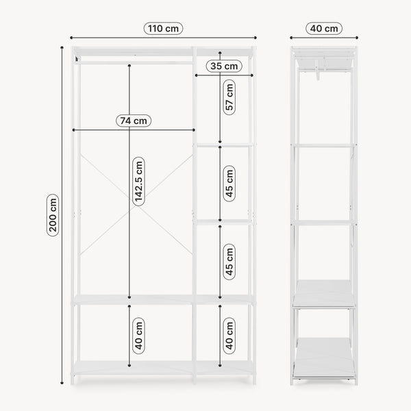 Offener Kleiderschrank Verdfjorg [en.casa]