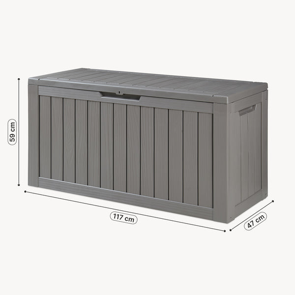 Outdoor-Aufbewahrungsbox Vades 117x47x59 cm [casa.pro]