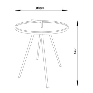 Outdoor-Beistelltisch Fosen 55 x Ø 42 cm [en.casa]