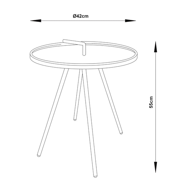 Outdoor-Beistelltisch Fosen 55 x Ø 42 cm [en.casa]