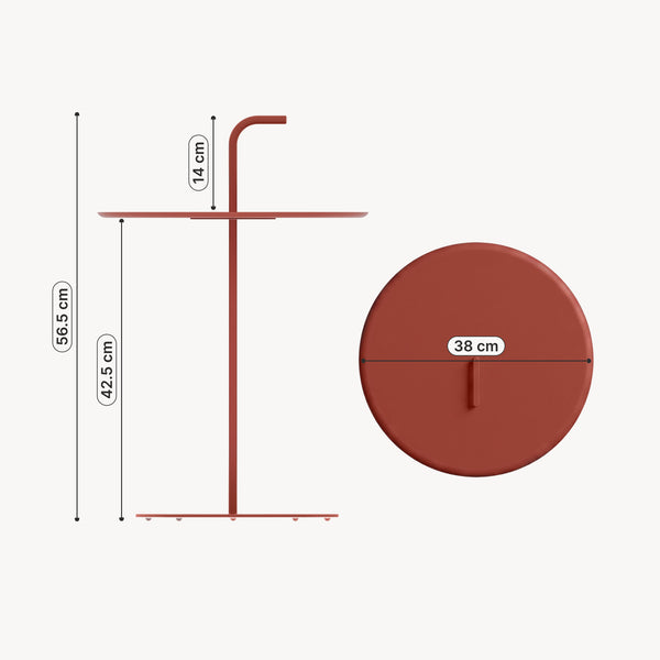 Outdoor-Metalltisch Calimera 57 x Ø38 cm [casa.pro]