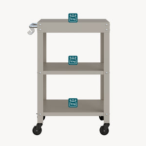 Outdoor Servierwagen Bolognano Stahl 81x50x50 cm [casa.pro]