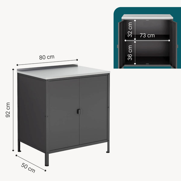 Outdoor Schrank Bolognano 92x80x50 cm [casa.pro]