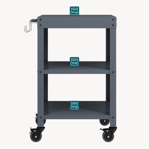 Outdoor Servierwagen Bolognano Stahl 81x50x50 cm [casa.pro]