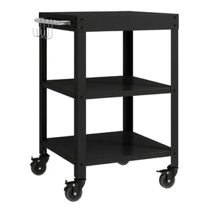Outdoor Servierwagen Bolognano Stahl 81x50x50 cm [casa.pro]