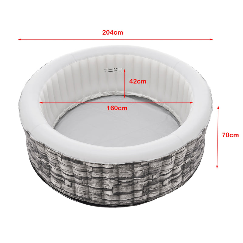 Maßskizze Aufblasbarer Whirlpool Carosino [pro.tec]