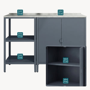Outdoorset Bolognano Standregal und Schrank [casa.pro]