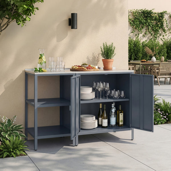 Outdoorset Bolognano Standregal und Schrank [casa.pro]