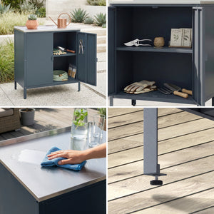 Outdoorset Bolognano Standregal und Schrank [casa.pro]