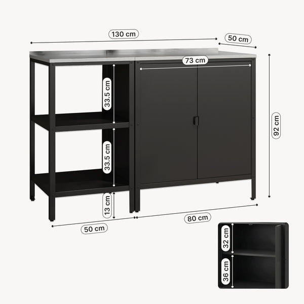Outdoorset Bolognano Standregal und Schrank [casa.pro]