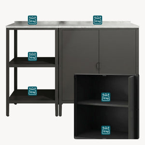 Outdoorset Bolognano Standregal und Schrank [casa.pro]