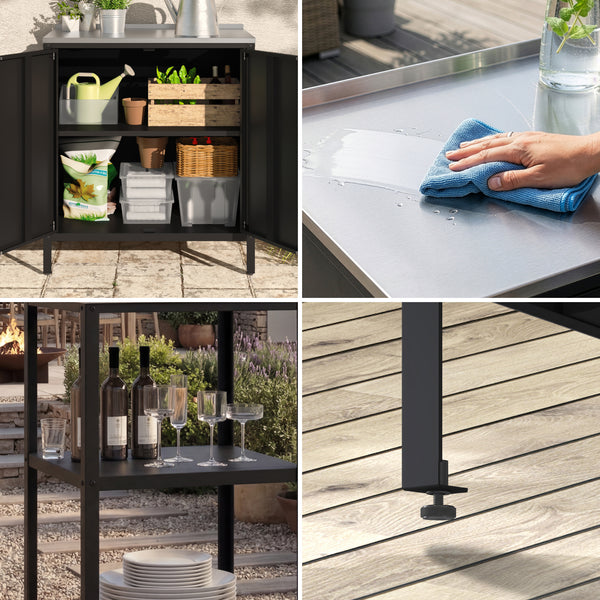Outdoorset Bolognano Standregal und Schrank [casa.pro]