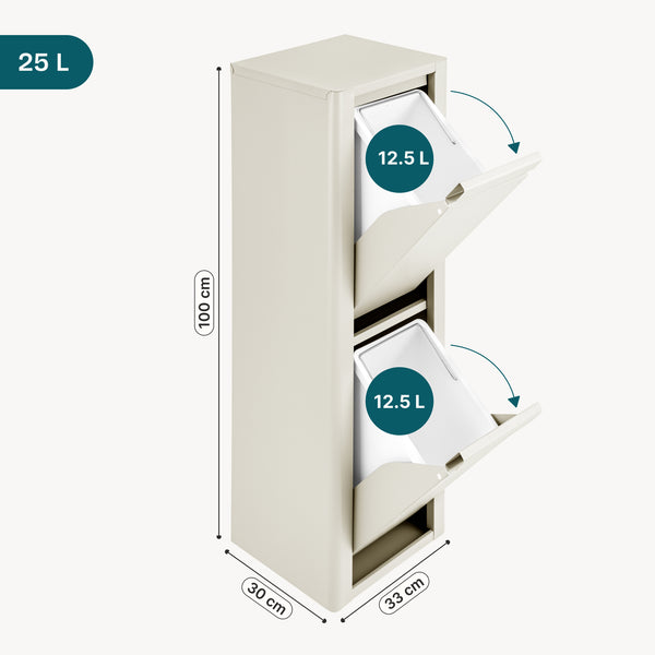 Mülltrennschrank Vavall [en.casa]