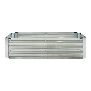 Pflanzbeet Celano Stahl Silber [en.casa]