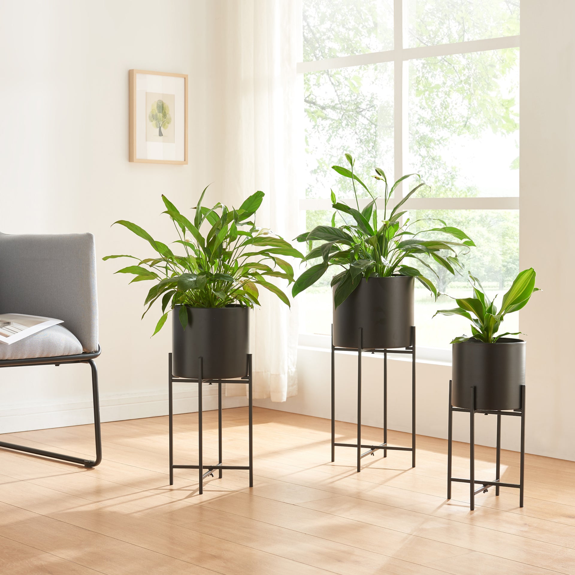 en.casa Pflanzenständer Orsa – Modern fürs Wohnzimmer