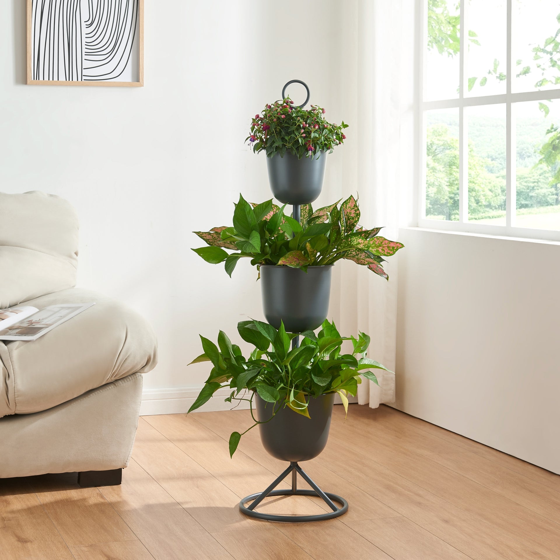 porta blumenständer en.casa Blumenständer Alphen – Modern fürs Wohnzimmer