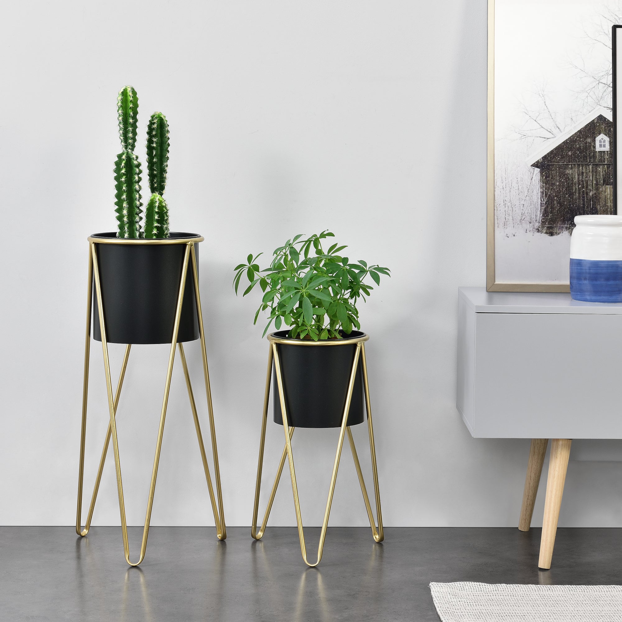 en.casa Blumenständer Hedera – Modern fürs Wohnzimmer