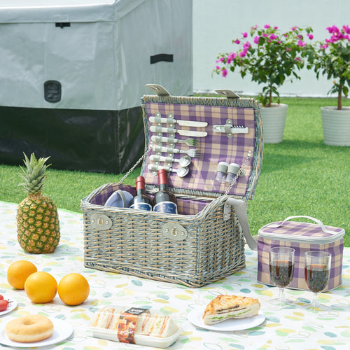 Picknickkorb Folldal für 2 Personen 40x28x25 cm [casa.pro] - premiumXL