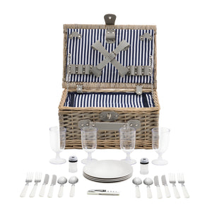Picknickkorb mit Besteck-Set für 2/4 Personen in versch. Farben casa.pro