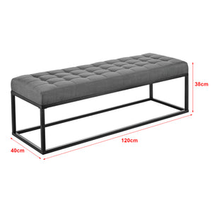 Polsterbank Salta Metall 120x40x38 cm in versch. Farben [pro.tec]
