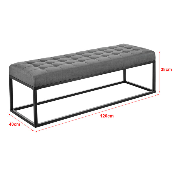 Polsterbank Salta Metall 120x40x38 cm in versch. Farben [pro.tec]