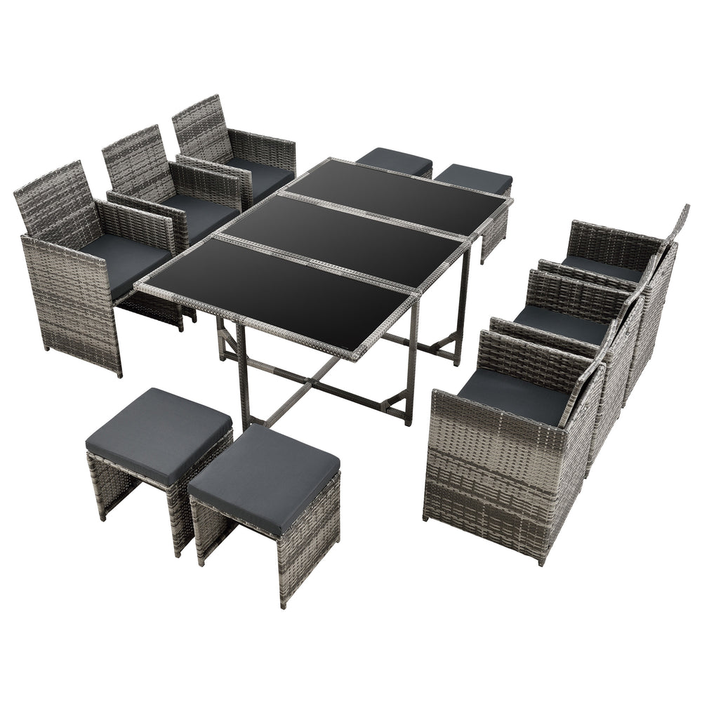 Polyrattan Sitzgruppe Laredo XL versch. Farben [en.casa] - premiumXL