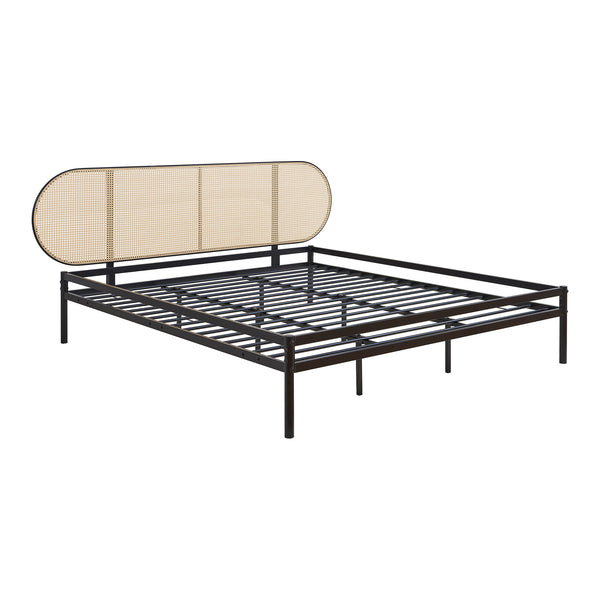 Metallbett Linköping mit ovalem Kopfteil [en.casa]