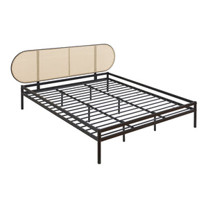 Metallbett Linköping mit ovalem Kopfteil [en.casa]
