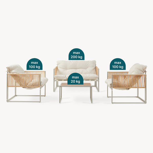 Loungeset Karg 4-tlg. [casa.pro]