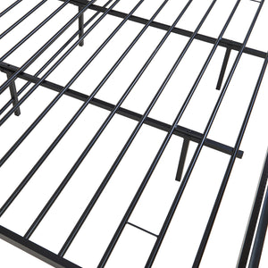 Metallbett Linköping mit rechteckigem Kopfteil [en.casa]