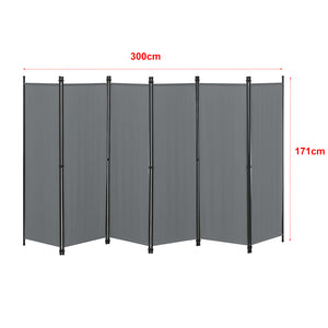 Raumteiler Huesca 6-teilig 300x171 cm versch Farben en.casa