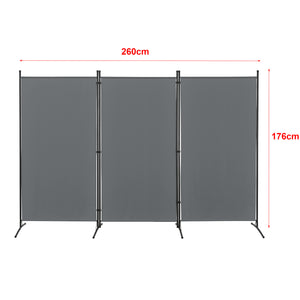 Raumteiler Teruel 3-teilig 260x176 cm versch Farben en.casa