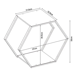 Regalset Tand Stahl Schwarz [en.casa]