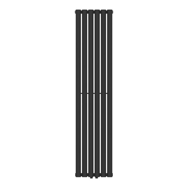 Design Röhrenheizkörper Nore Schwarz 160x36cm Einlagig 636W [neu.haus]