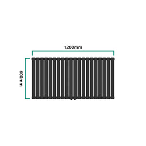 Design Röhrenheizkörper Nore Schwarz 60x120cm Einlagig 857W [neu.haus]